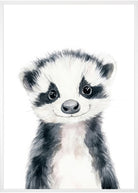 Grævling plakat til babyværelset