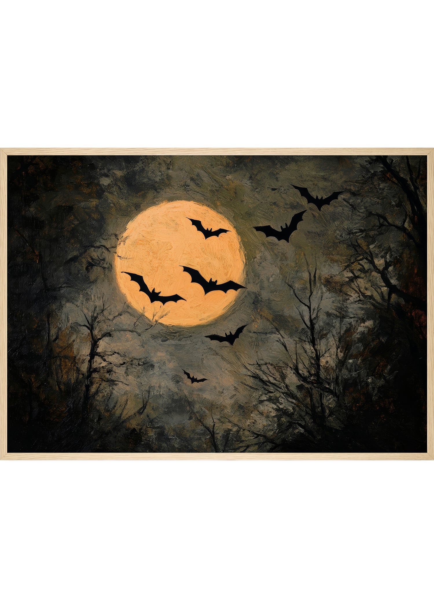 Halloween plakat af flagermus