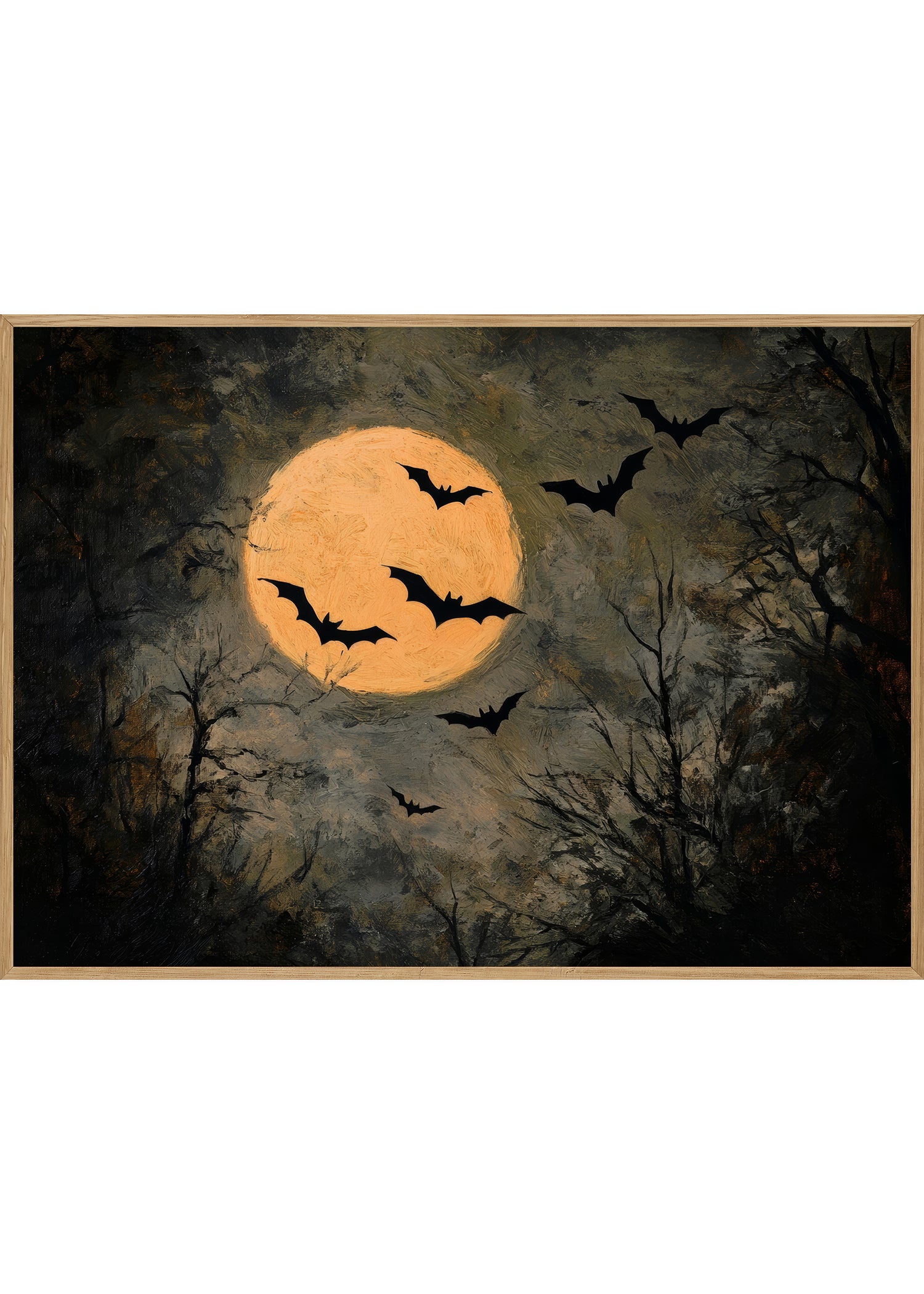 Halloween plakat med fuldmåne