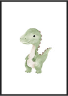 dino plakat sort ramme