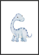 dinosaur plakat sort ramme