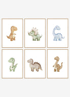dinosaur plakater trærammer