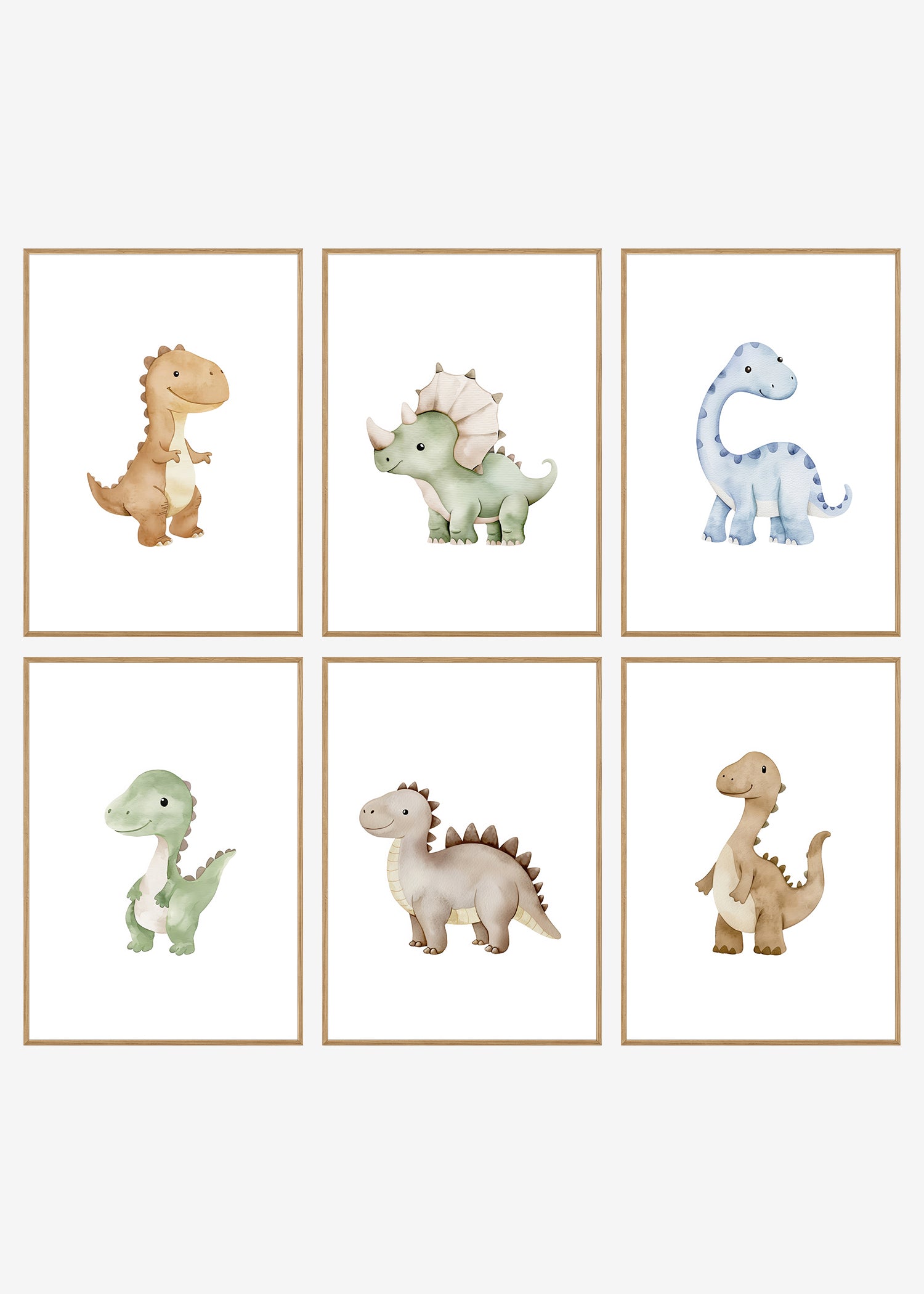 dinosaur plakater trærammer