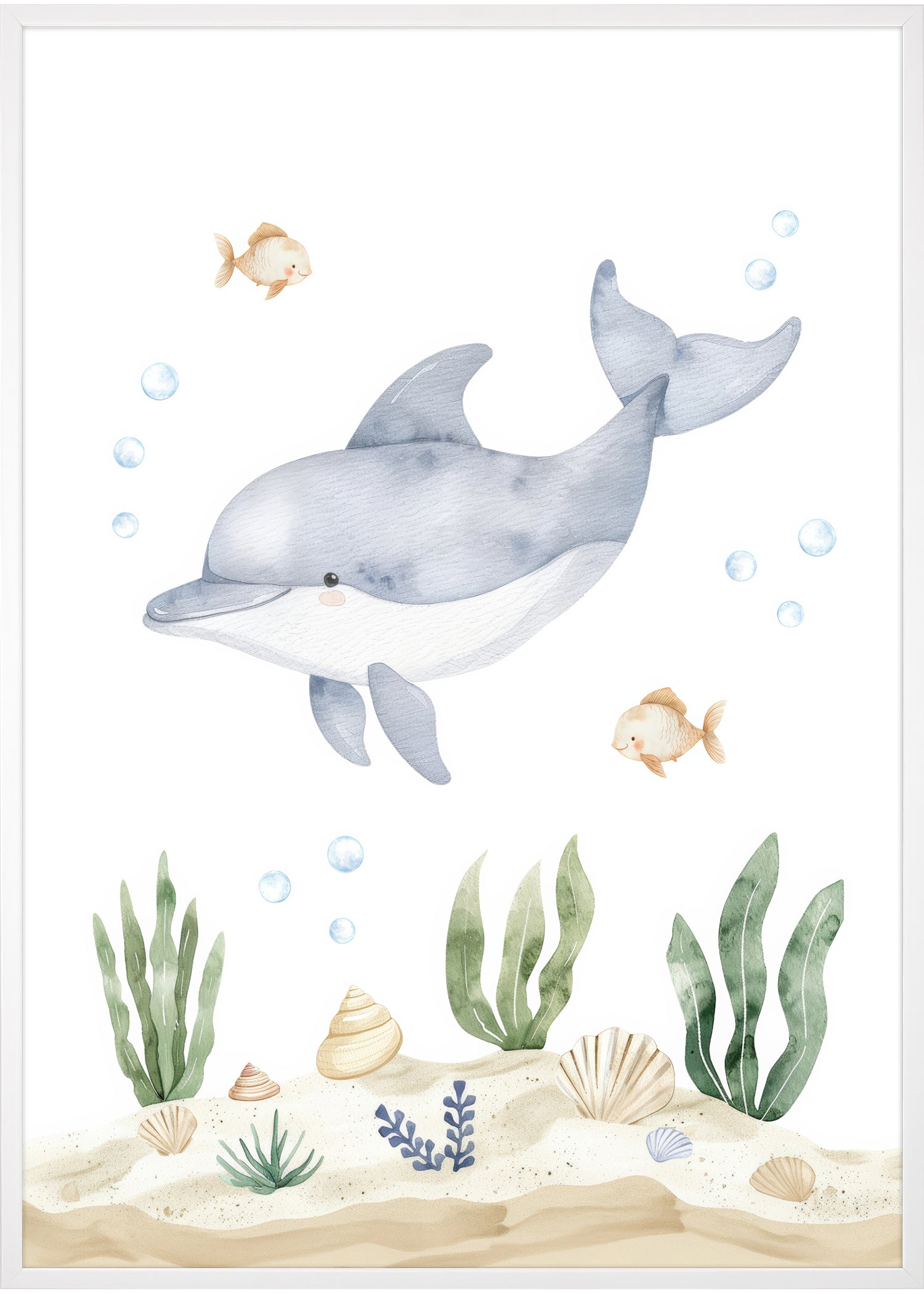 glad delfin plakat