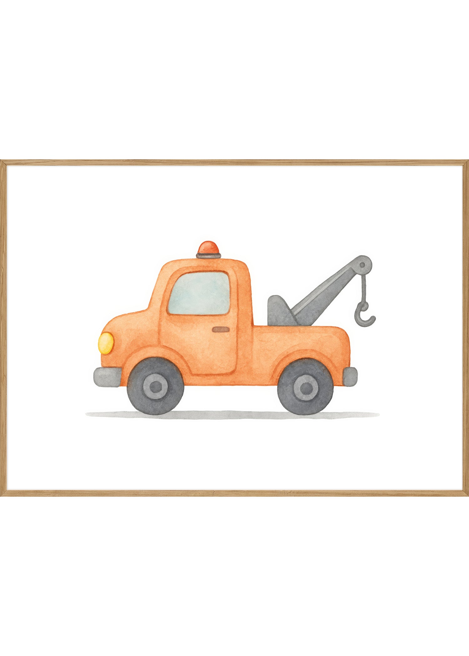 orange slæbebil plakat