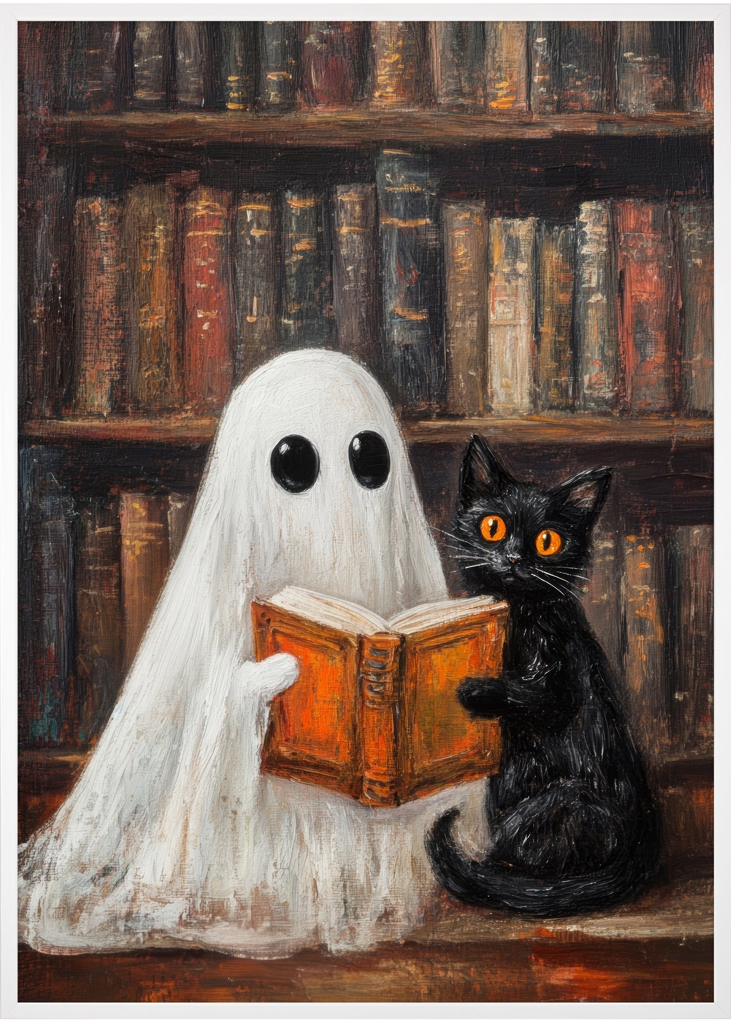 plakat med spøgelse og kat