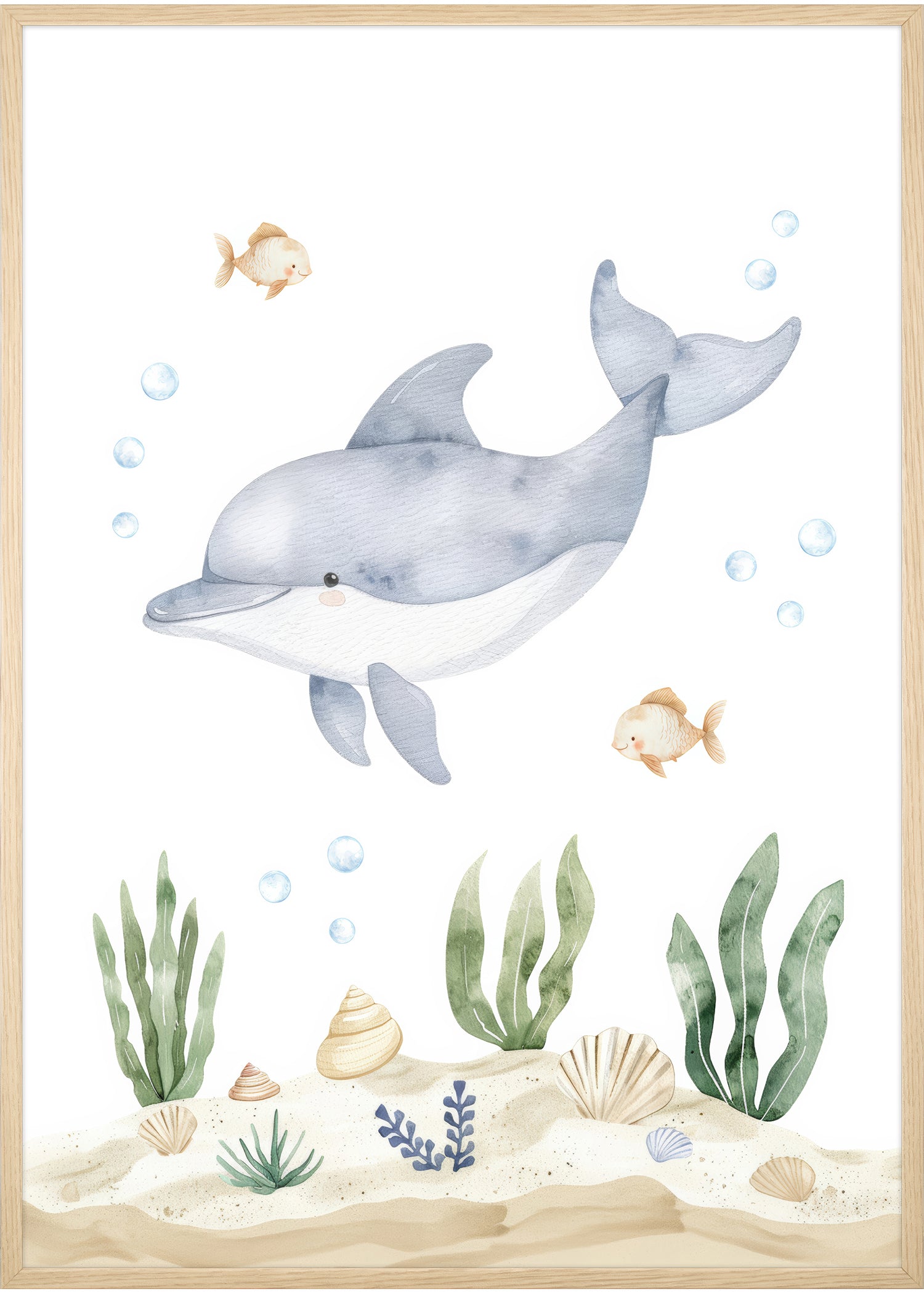 sød delfin plakat
