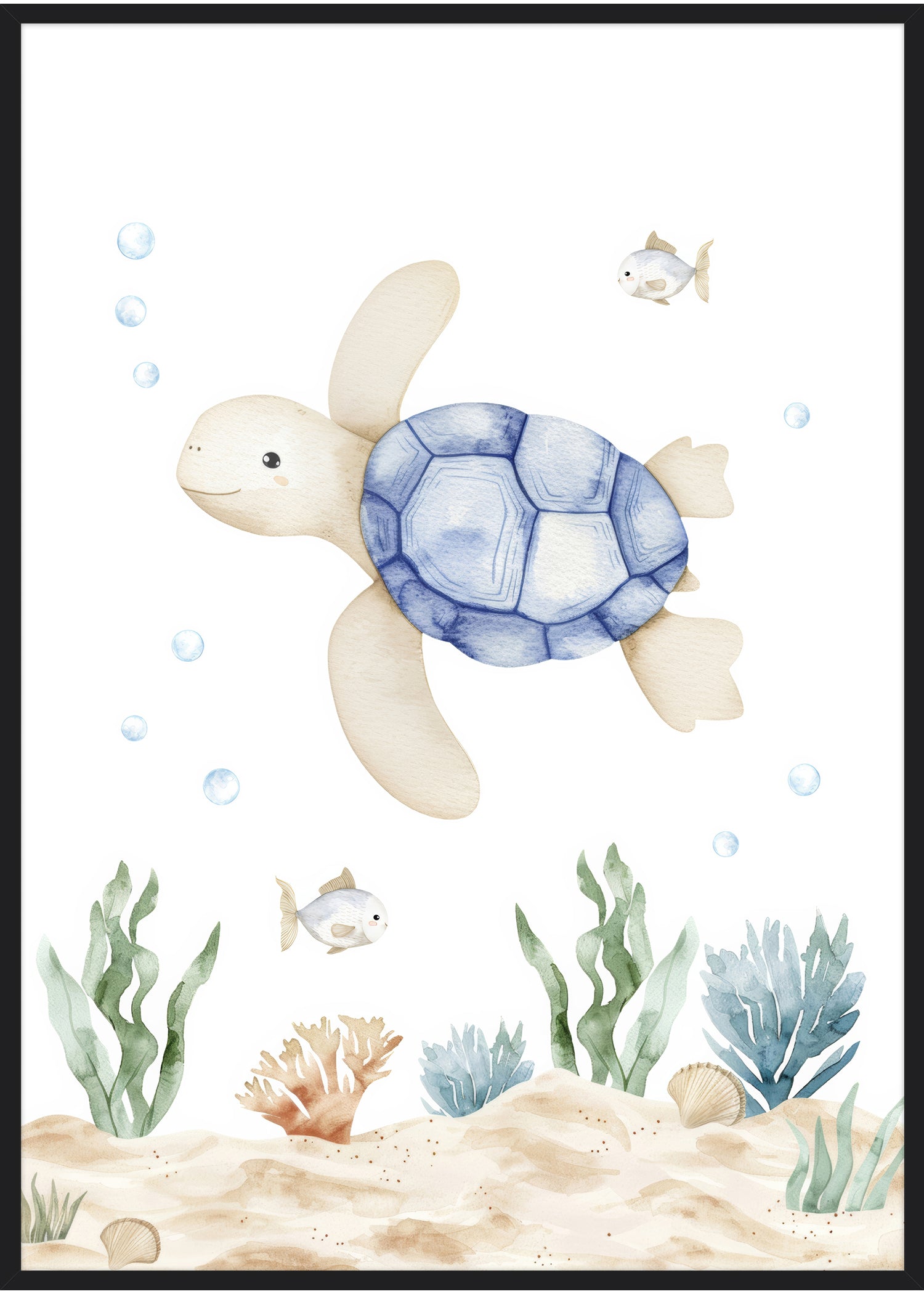 sød skildpadde plakat