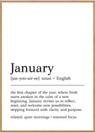 Januar Definition Plakat