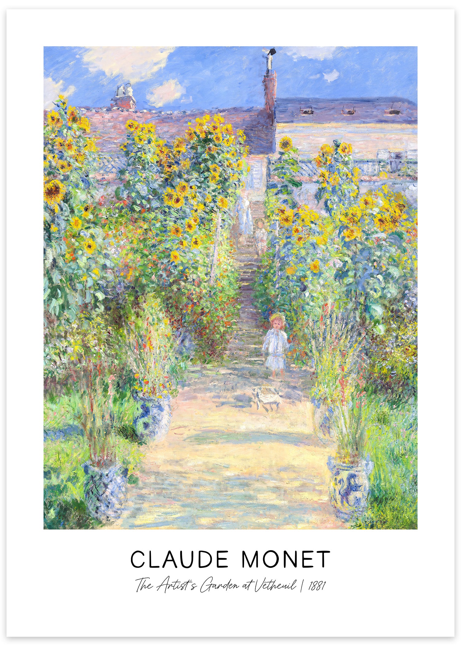 Monet blomster plakat