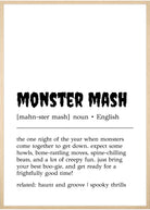 Monster Mash Definition Plakat