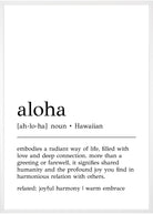 aloha definition plakat