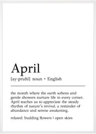 april definition plakat