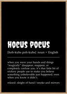 hocus pocus tekst plakat