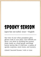 hvid spooky season plakat