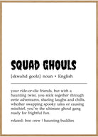 hvid squad ghouls plakat