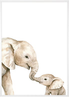 mor og baby elefant