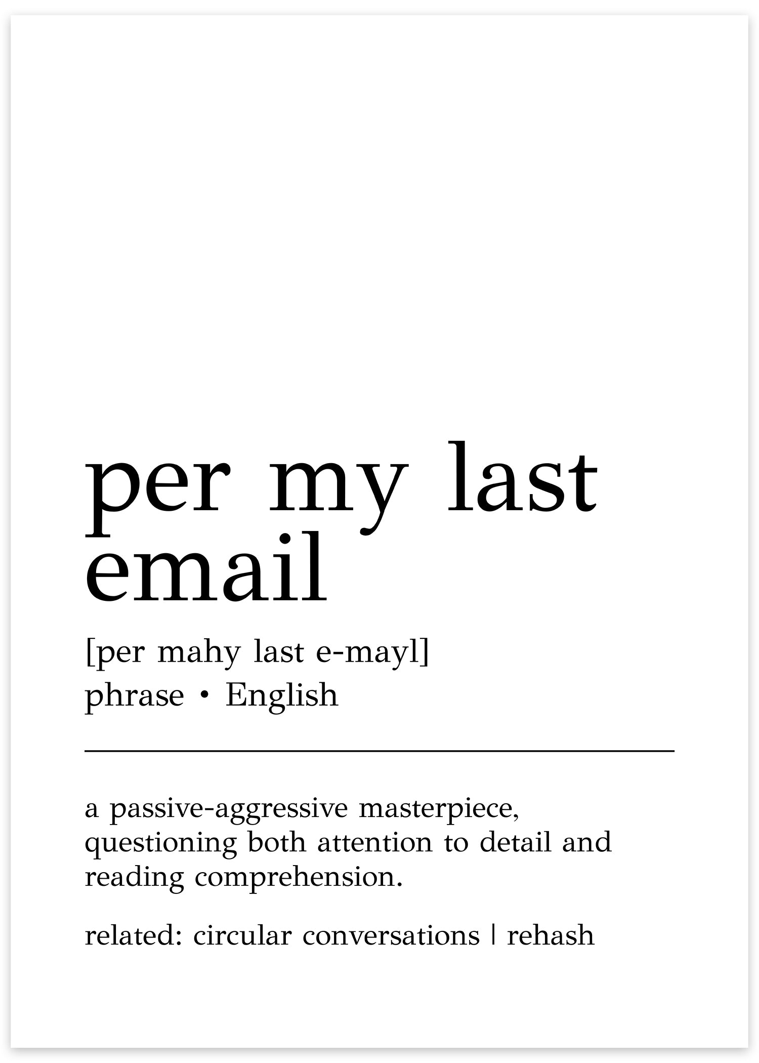 per my last email plakat