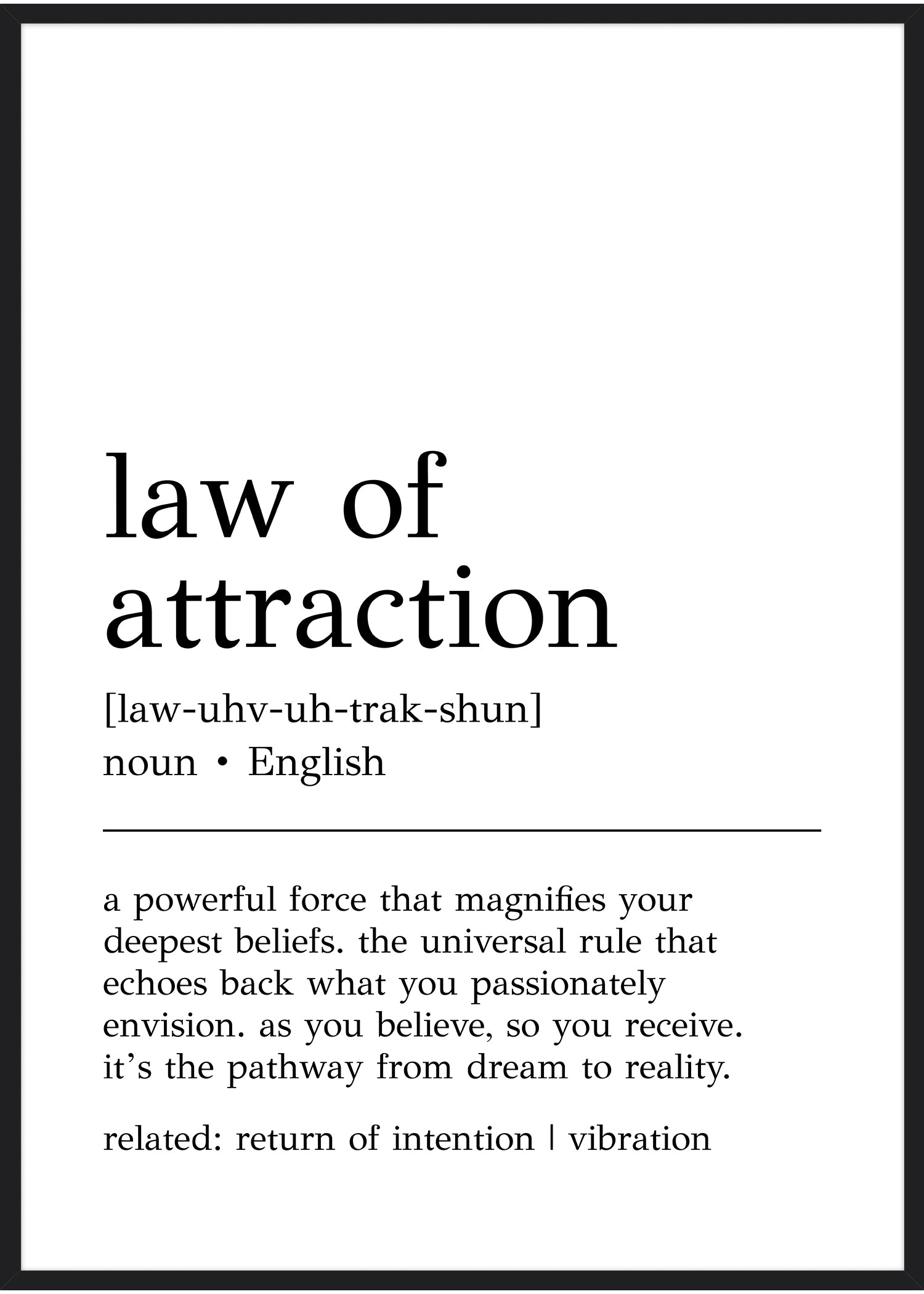 plakat law of attraction