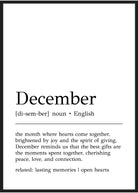 plakat med december definition