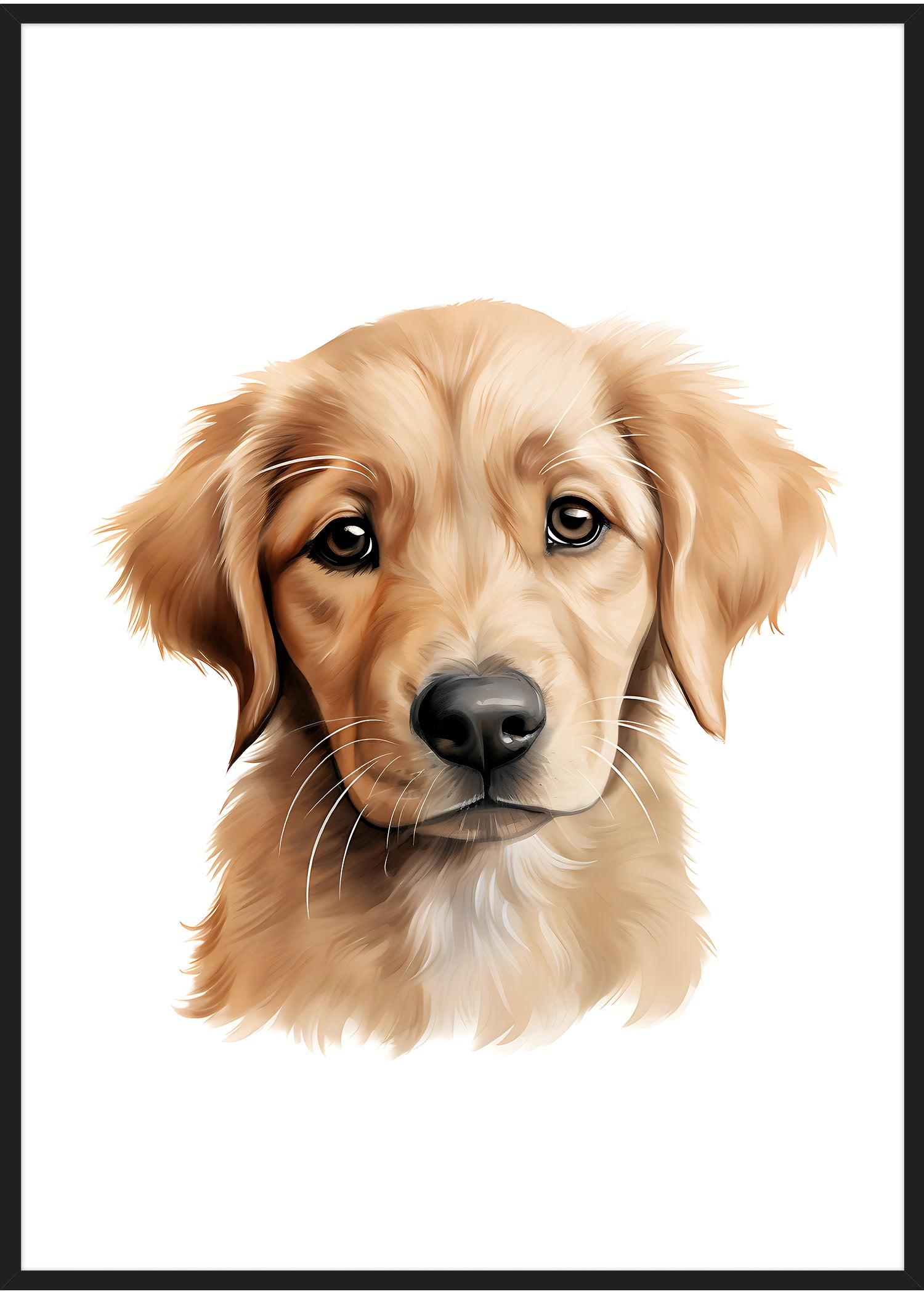 plakat med golden retriever