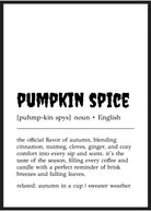 pumpkin spice definition plakat