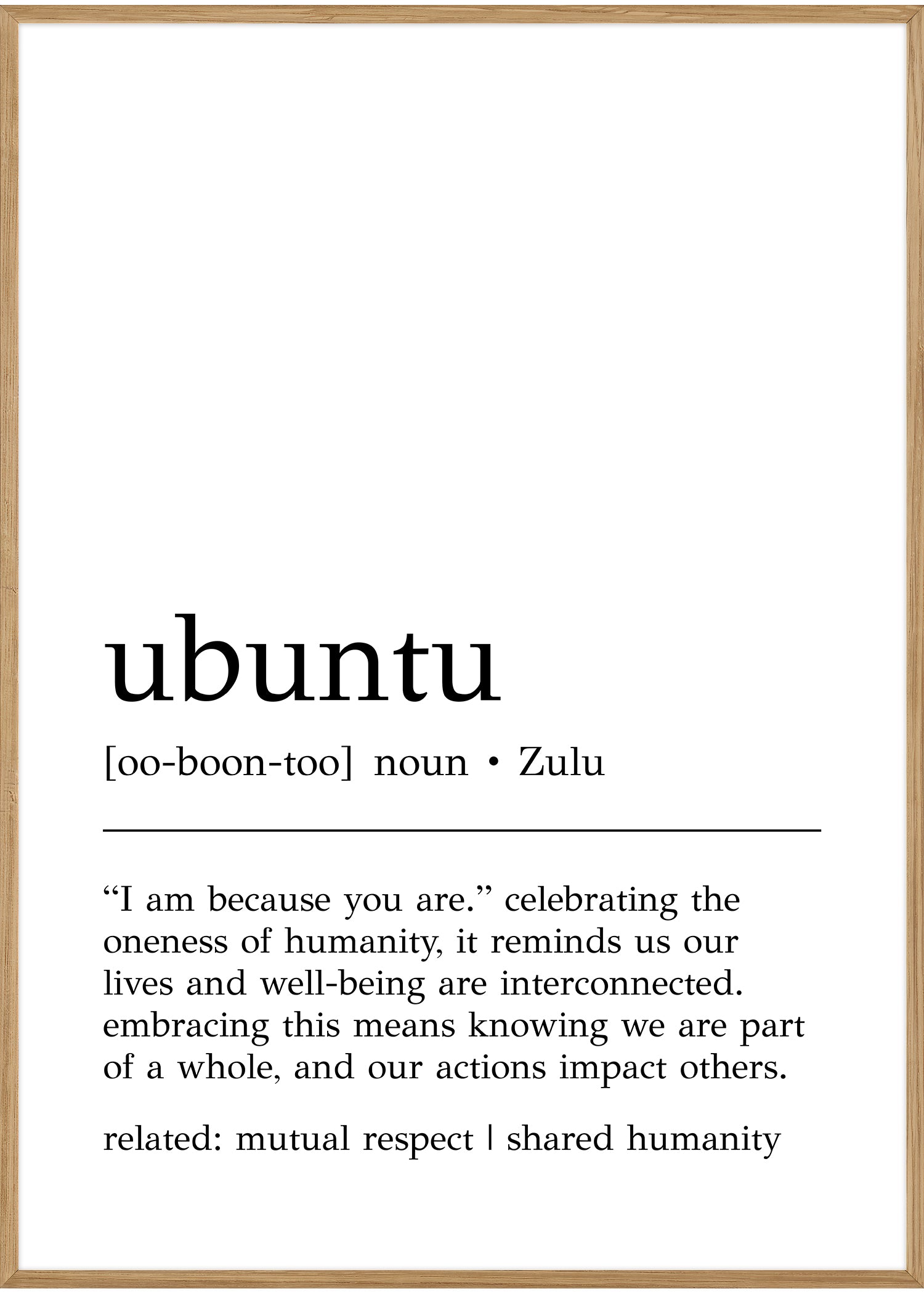 ubuntu definition plakat