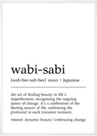 wabi-sabi definition plakat