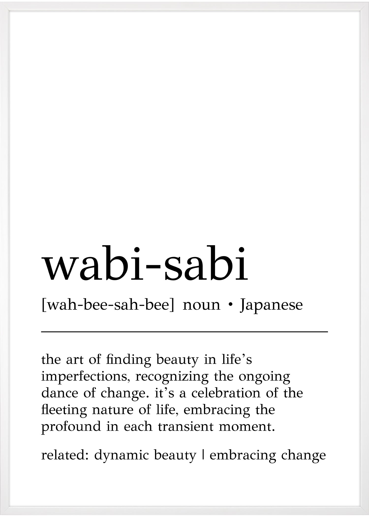 wabi-sabi definition plakat