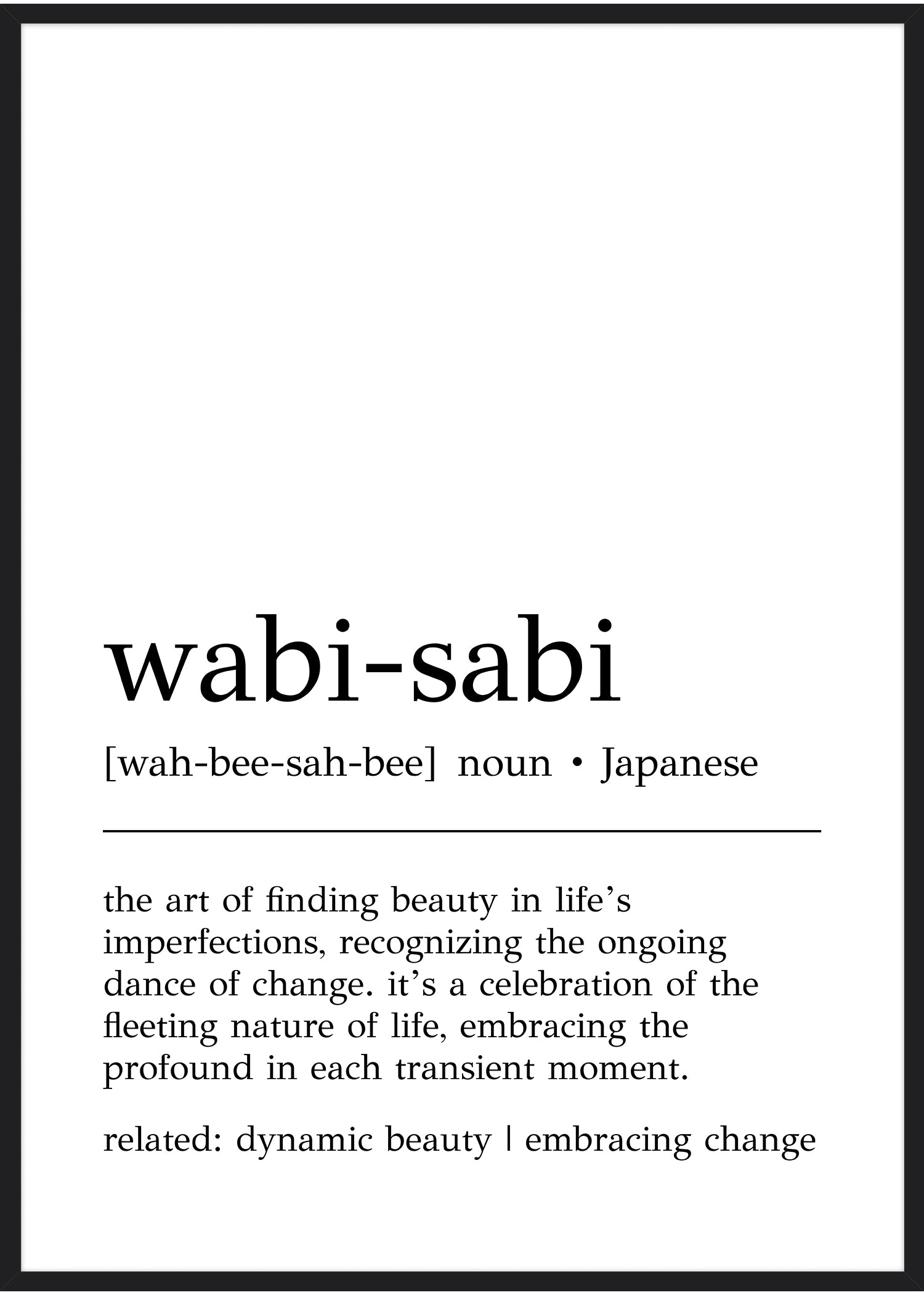 wabi-sabi plakat